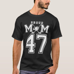 Number 47 Custom Proud Hockey Mum Personalised For T-Shirt