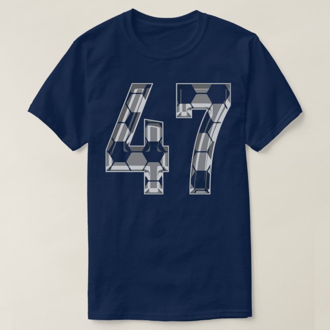 Number 47 Jersey 47 Mum Player Fan T-Shirt (Design Front)