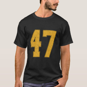 Number 47 Numbered Uniform Sports Team Jersey 47th T-Shirt