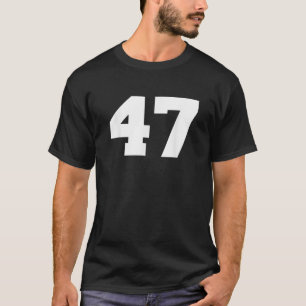 Number 47 Sports Jersey Player 47 Fan FRONT Print  T-Shirt