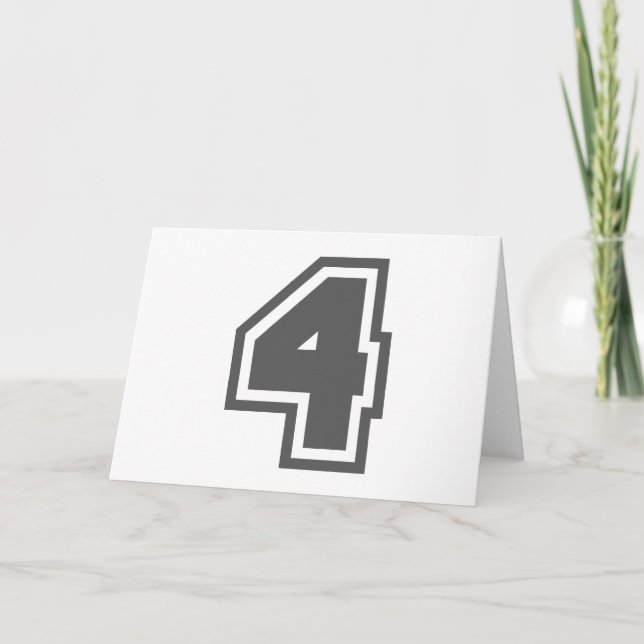 Number 4 card (Front)