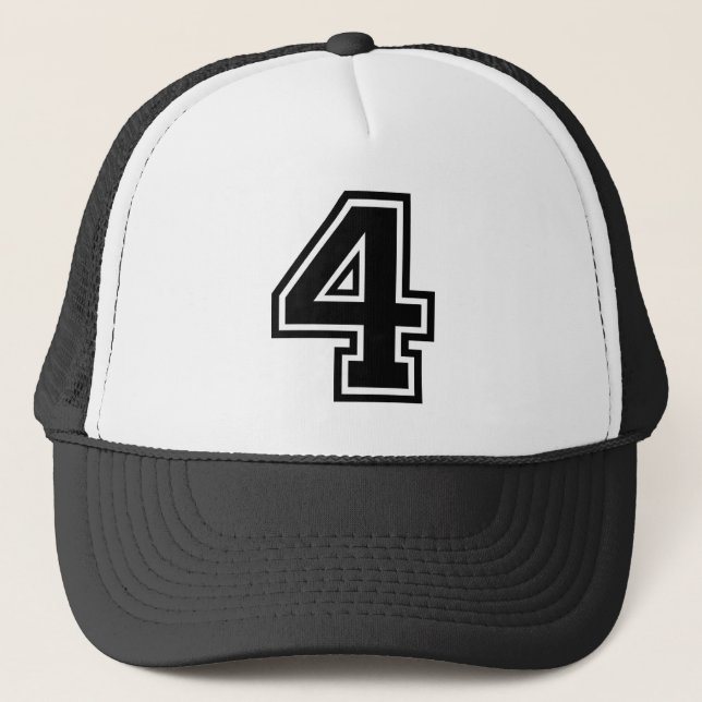 Number 4 Classic Trucker Hat (Front)