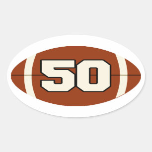 Number 50 Football StIcker