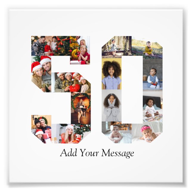 Number 50 Photo Collage (Front)