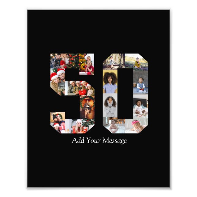 Number 50 Photo Collage (Front)