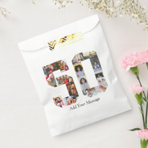 Number 50 Photo Collage Favour Bags