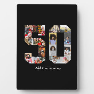 Number 50 Photo Collage Plaque