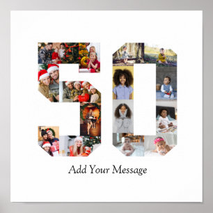 Number 50 Photo Collage Poster