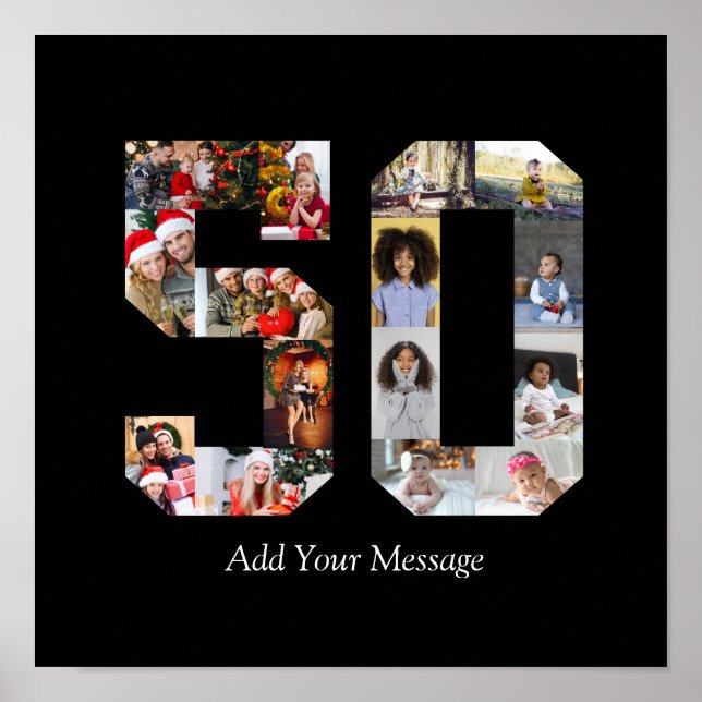Number 50 Photo Collage Poster (Front)