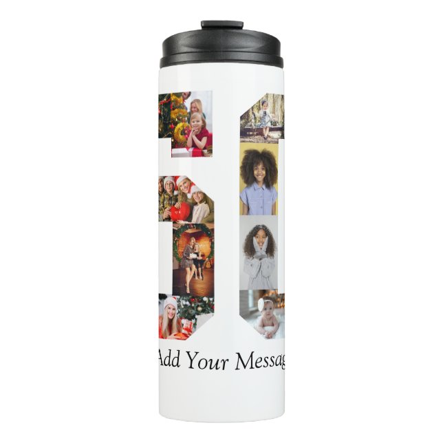 Number 50 Photo Collage Thermal Tumbler (Front)