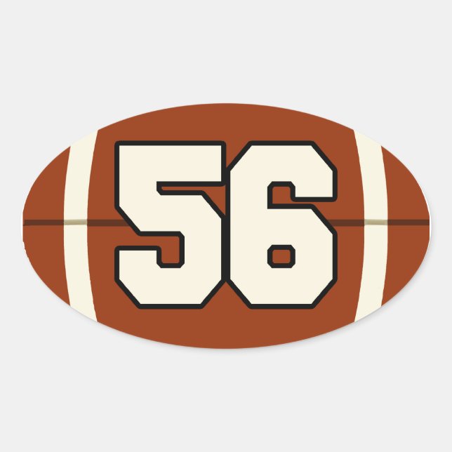 Number 56 Football Sticker (Front)