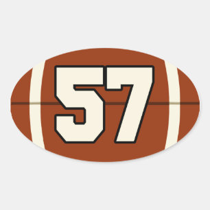 Number 57 Football Sticker