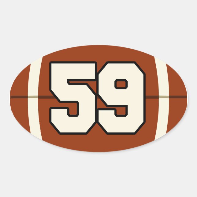 Number 59 Football Sticker (Front)