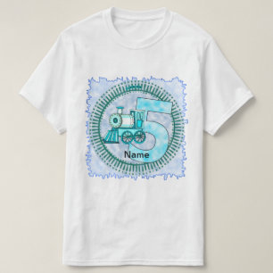 Number 5 Blue Train T-Shirt