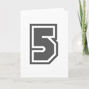 Number 5 card
