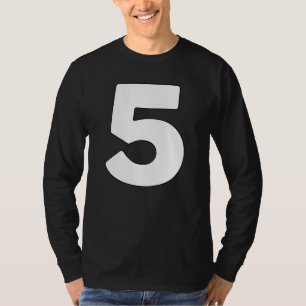 Number 5 Five Matching Numbers & Letters Group Cos T-Shirt