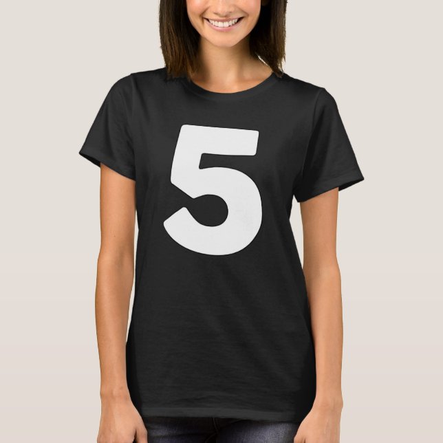 Number 5 Five Matching Numbers & Letters Group Cos T-Shirt (Front)