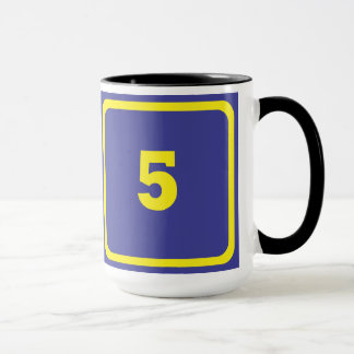 Number 5 mug