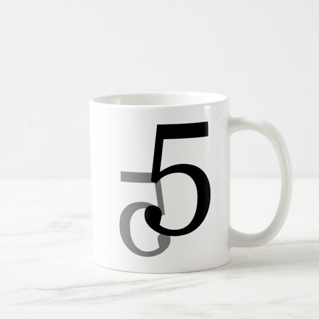 Number 5 Mug Number Five Graphic Mug Math Lover (Right)