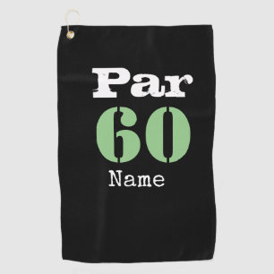 Number 60 par golf course for 60th birthday golfer golf towel