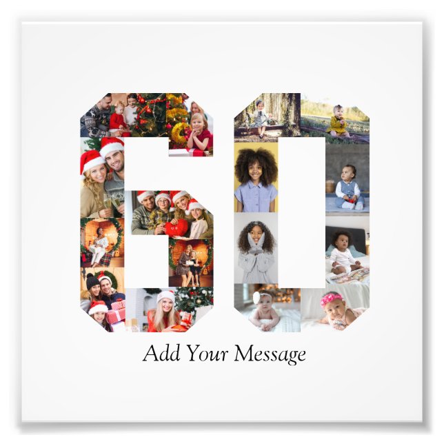 Number 60 Photo Collage (Front)