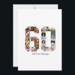 Number 60 Photo Collage Card<br><div class="desc">This customisable product is where photos are arranged to form the shape of a number. It is often used for milestone celebrations like birthdays, anniversaries, or achievements, allowing users to showcase memorable images within a single, eye-catching display. The designs typically offer spaces for various photo sizes and orientations, ensuring a...</div>