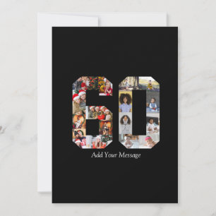 Number 60 Photo Collage Card