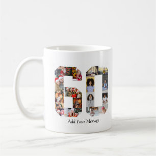 Number 60 Photo Collage Coffee Mug