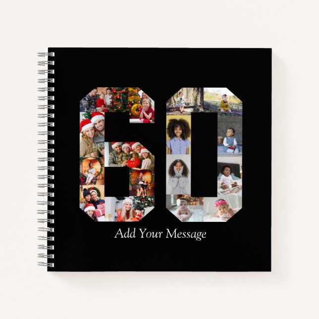 Number 60 Photo Collage Notebook (Front)