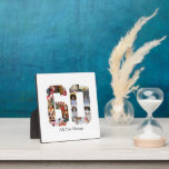 Number 60 Photo Collage Plaque<br><div class="desc">This customisable product is where photos are arranged to form the shape of a number. It is often used for milestone celebrations like birthdays, anniversaries, or achievements, allowing users to showcase memorable images within a single, eye-catching display. The designs typically offer spaces for various photo sizes and orientations, ensuring a...</div>