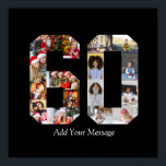 Number 60 Photo Collage Poster<br><div class="desc">This customisable product is where photos are arranged to form the shape of a number. It is often used for milestone celebrations like birthdays, anniversaries, or achievements, allowing users to showcase memorable images within a single, eye-catching display. The designs typically offer spaces for various photo sizes and orientations, ensuring a...</div>