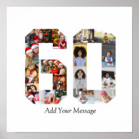 Number 60 Photo Collage