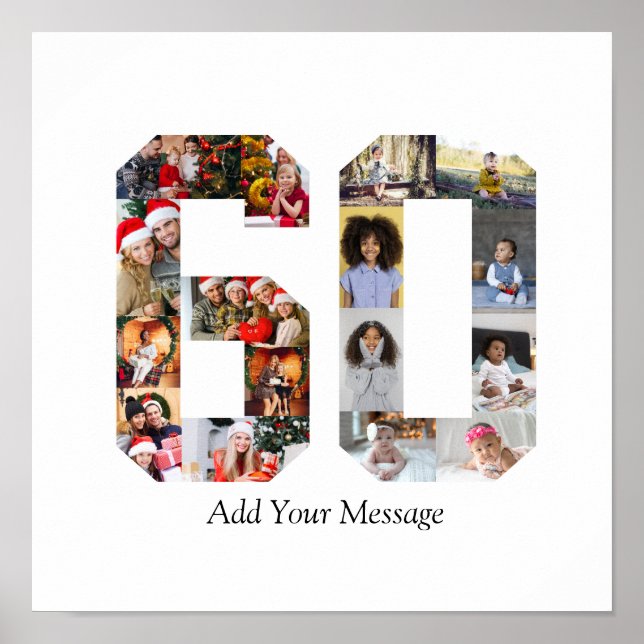 Number 60 Photo Collage Poster (Front)