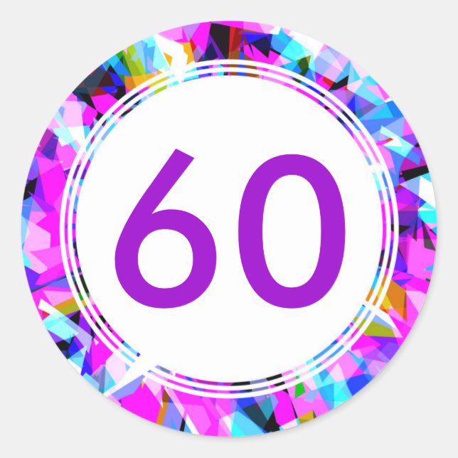 Number 60 - Round Sticker (Front)