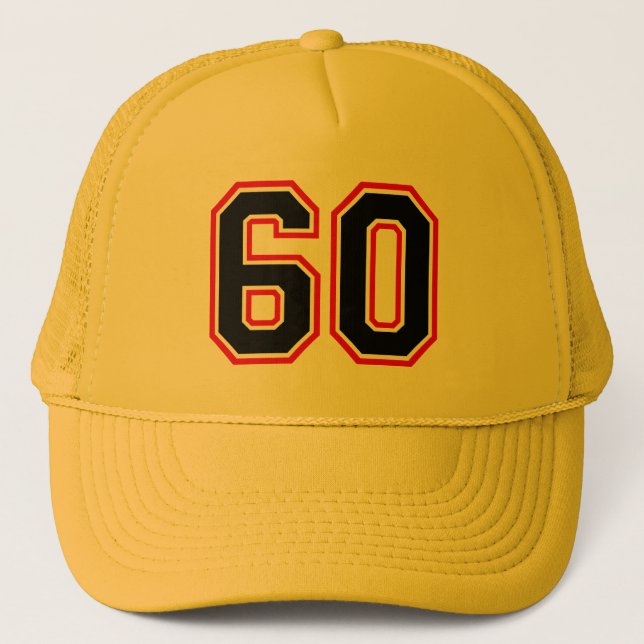 Number 60 Trucker Hat (Front)