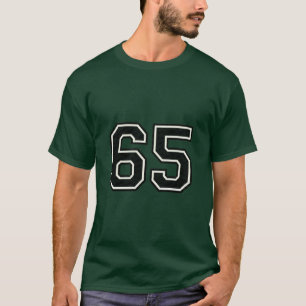 Number 65 Varsity Sports Jersey 65th Birthday T-Shirt