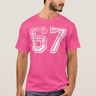 Number 67 Baseball Football Soccer Birthday T-Shirt