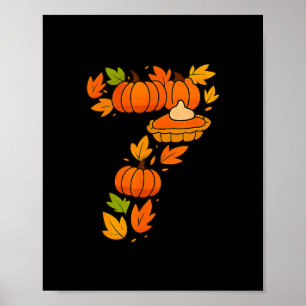 Number 67 Costume Six Seven 6 7 Meme Thanksgiving Poster