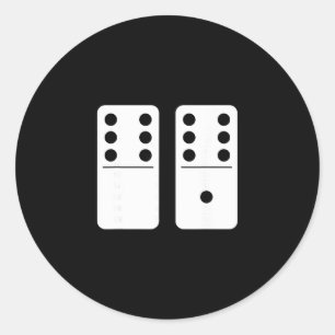 Number 67 Domino Funny Six Seven Meme 6 And 7 Gen  Classic Round Sticker