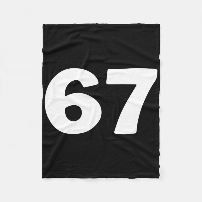 Number 67  fleece blanket (Front)