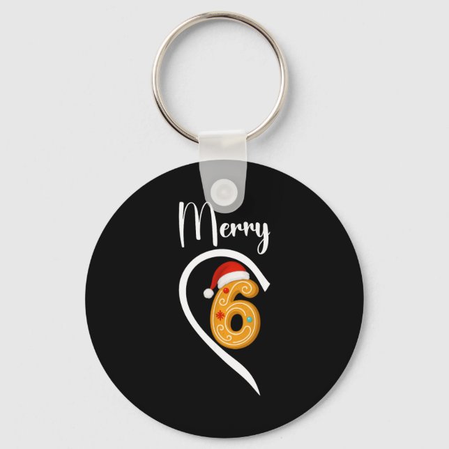 Number 67 Matching Christmas 6 7 Six Seven 6 7 Mem Key Ring (Front)
