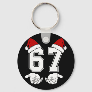 Number 67 Matching Six Seven 6 7 Meme 6 7 Christma Key Ring
