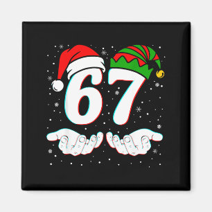 Number 67 Matching Six Seven 6 7 Meme 6-7 Christma Magnet