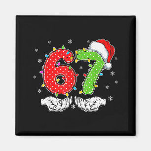 Number 67 Matching Six Seven 6 7 Meme 6-7 Christma Magnet