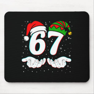 Number 67 Matching Six Seven 6 7 Meme 6-7 Christma Mouse Mat