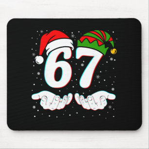 Number 67 Matching Six Seven 6 7 Meme 6-7 Christma Mouse Mat