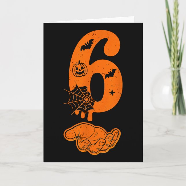 Number 67 Matching Six Seven 6 7 Meme 6 7 Hallowee Card (Front)