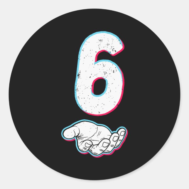 Number 67 Matching Six Seven 6 7 Meme 6 7 Hallowee Classic Round Sticker (Front)