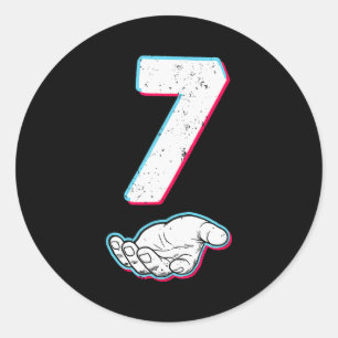 Number 67 Matching Six Seven 6 7 Meme 6 7 Hallowee Classic Round Sticker