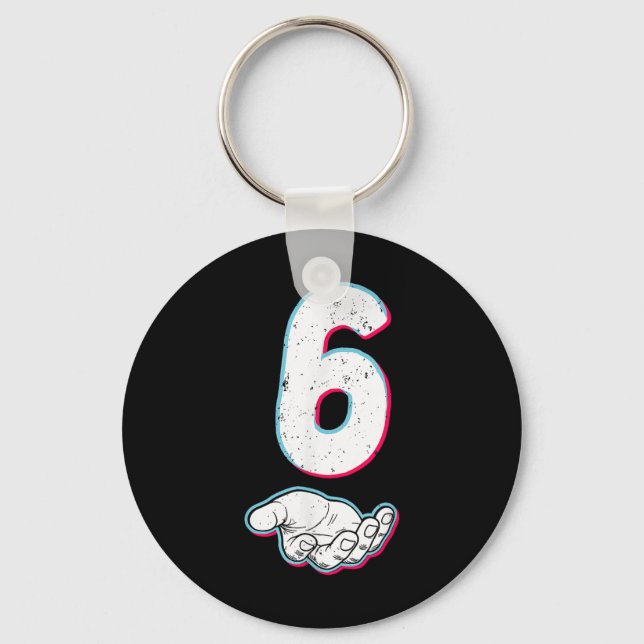 Number 67 Matching Six Seven 6 7 Meme 6 7 Hallowee Key Ring (Front)